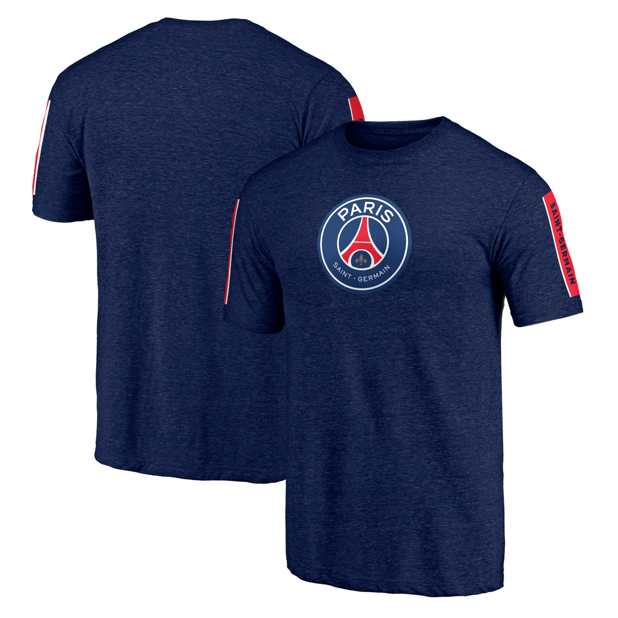 Men Paris Saint-Germain Symbol Tri-Blend T-Shirt - Heathered Navy